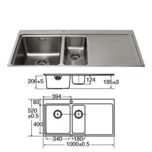 CDA Bowl and a Half Sink