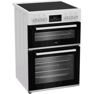 Beko 60cm Double Oven Electric Cooker – White
